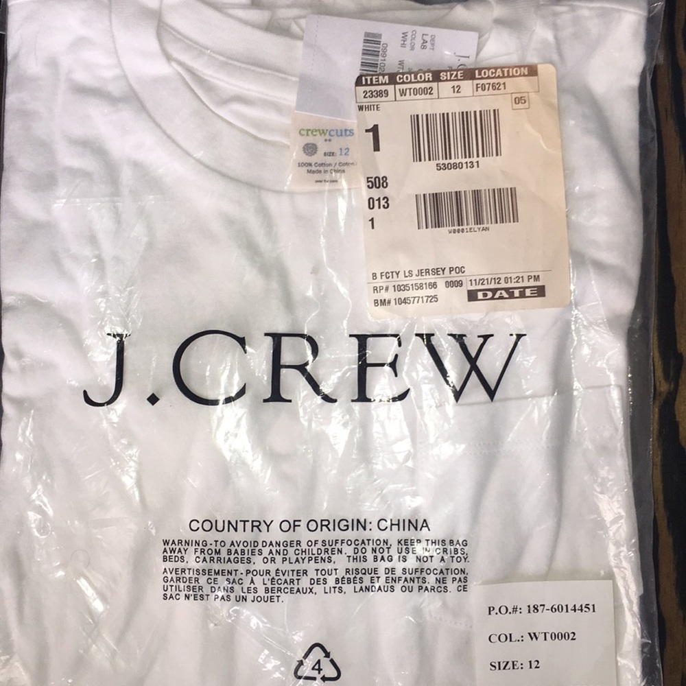 J crew crewcuts boys t shirt nwt